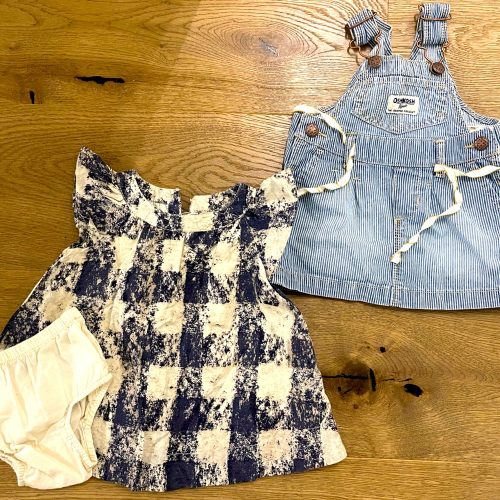 0-3 month bundle Oshkosh and Baby Zara dresses
